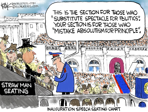 political cartoon obama inauguration 2013 chip boks bokbluster inauguration seating chart